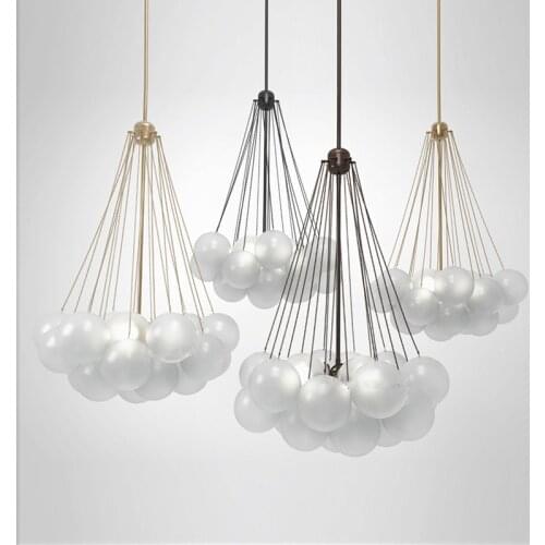 Nordic personality bubble ball glass dining room bedroom living room villa hotel bar club magic bean chandelier lamps