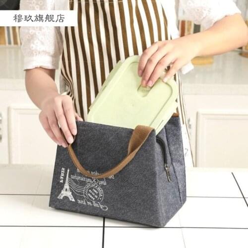 Portable lunch bag aluminum foil thickened thermal insulation bag to take lunch to work bag to pack lunch box