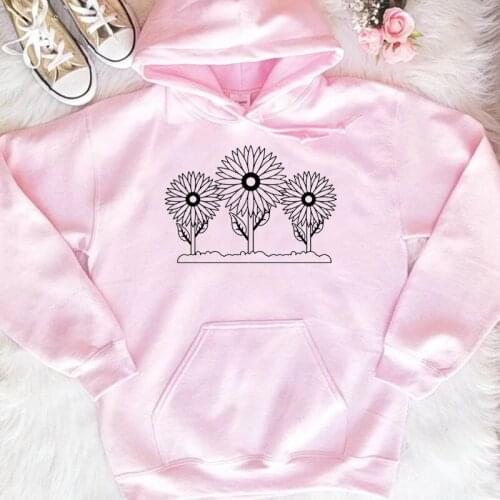 Sunflowers graphic women fashion pure cotton young style gift girl 90s street grunge tumblr pullovers winter tops drop shipping