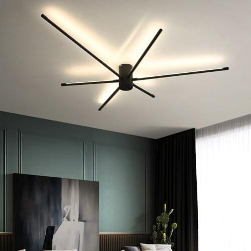 Post Modern Simple Line Ceiling Lamp Designer Nordic Home Decoretion Living Room Bedroom Wall Lights Sample Room LED Lighting