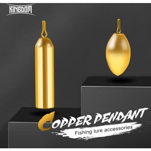 Kingdom Fishing Lures Tools Copper Pendant Lure 1.8g 3.5g 5g 7g 10g 12g Cylinder & Olive Multiple Selective Fishing Accessories