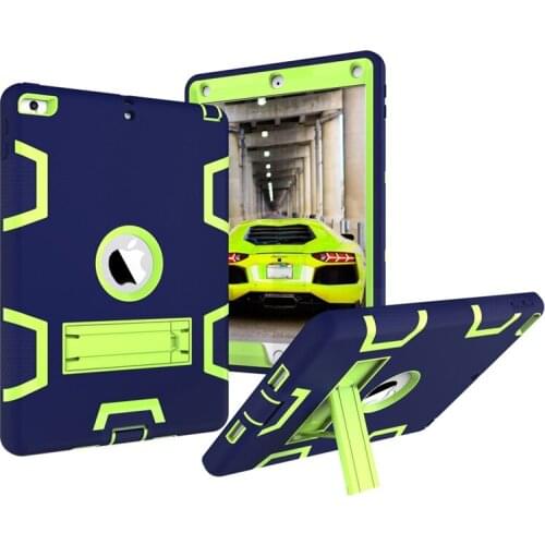 Safe Kids shockproof Armor Case For iPad 9.7 2018 6th Generation Silicon heavy duty PC Back cover For ipad 9.7 2017 case #S