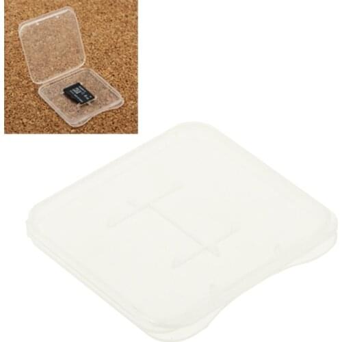 100 PCS Transparent Plastic Storage Card Box for Micro SD Card (TF Card)