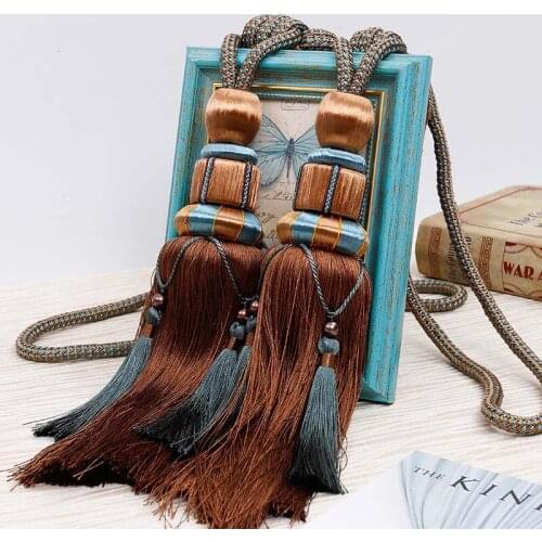 Hand-woven cotton curtains, hanging ball decoration, creative curtain accessories