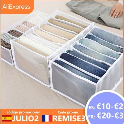 Jeans Storage Box with Compartments Socks Clothes Underpants Organizer Drawers Divider Box Storage Box Cabinet Drawer