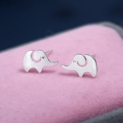 925 Sterling Sliver Stud Earrings For Women Elephant Earring Earings Fashion Jewelry Silver 925 Jewelry For Girls Gift