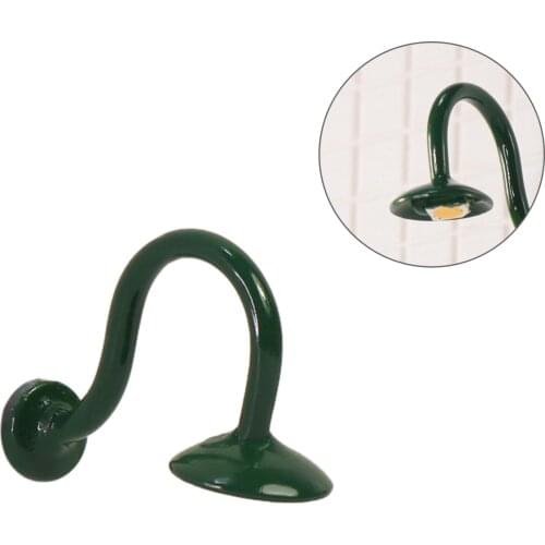 10pcs Model Trains HO Scale 1:87 Hanging Lamps Outdoor Wall Lights LEDs Goose Neck Bright White Warm White LSL17