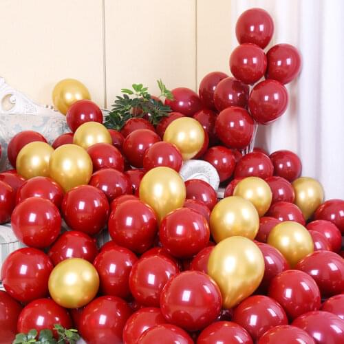 10pcs Wedding Balloon Decoration Net Celebrity Wedding Room Layout Gem Garnet Red Wedding