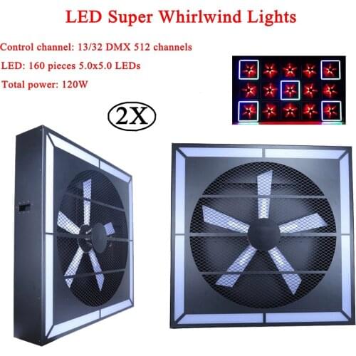 2Pcs/Lot Professional Stage Effect Light 120W LED Super Whirlwind Light Laser Projector Light For Disco DJ KTV Party Night Light