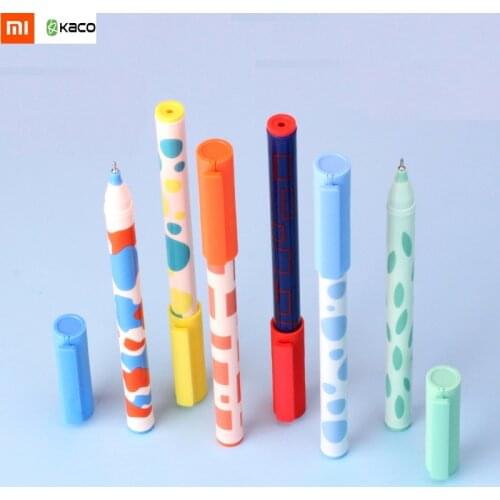 3pcs/Pack Xiaomi KACO 0.5mm Gel Pen Super Dural Writing Sign Drawing Pen Pencil 1600m 4 times Writing Length Japan Ink Design