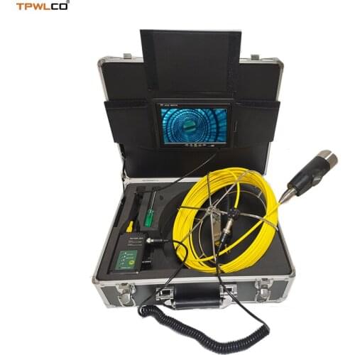 7inch 1200TVL Monitor Waterproof 42mm Dual Len Pipeline Drain Sewer Camera With 12pcs LEDS Video Pipe Inspection System 20m