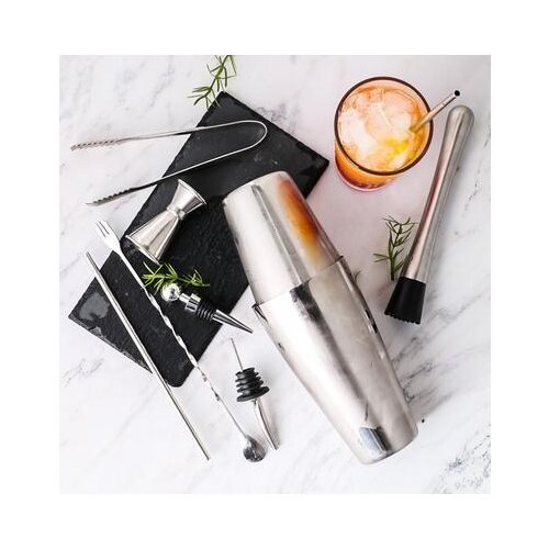 9 Pcs Bartenders Cocktail Shaker Stainless Steel Wine Martini Boston Shaker Mixer For Bar Party Bartender Tools Bar Accessories