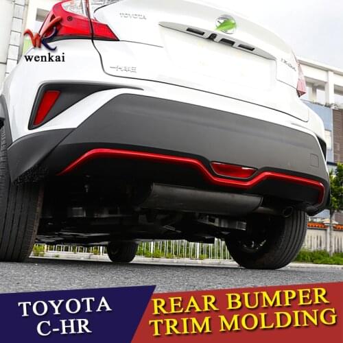 ABS Chrome Rear Bumper Protector Guard Lid Molding Cover Trim For Toyota C-HR CHR 2017 2018