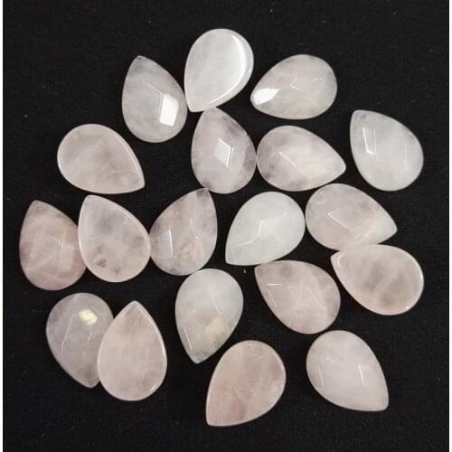 High quality Pink Crystal Natural stone beads cab cabochon section Teardrop 13x18MM charm for jewelry making Fashion 20Pcs/lot