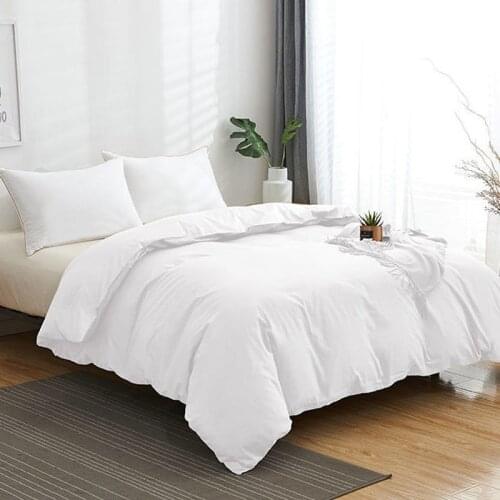 1 Piece Down Quilt Cover White Bedspread Pillowcase for Girls Pure Color 200x220cm Down Quilt Cover Extra Large (No Pillowcase)