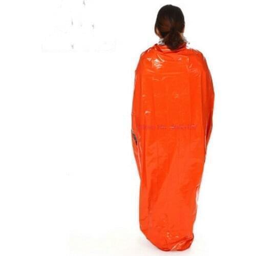 By dhl or ems 100pcs new Emergency foil Reusable Waterproof Rescue Space Thermal orange Bag Outdoor Travel Hiking Travel Kit