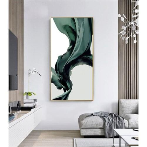 Blackish green silk golden sun shoal of golden silver fish Modern style porch Living Room Decorative Pictures wall art Paintings