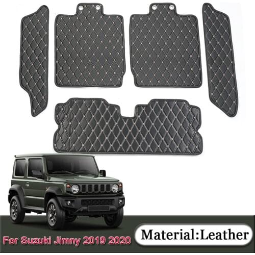 For Suzuki Jimny 2019 2020 Car Styling Leather Car Boot Mat Rear Trunk Liner Cargo Floor Carpet Tray Protector Accessories Mats