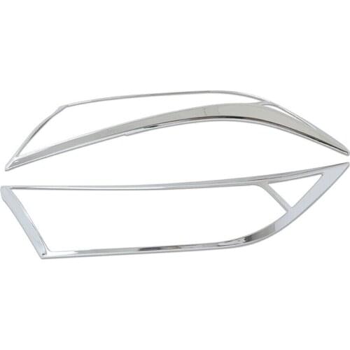 For Toyota RAV 4 RAV4 2019 2020 Chrome Car Front Headlight Lamp Cover Trim Frame