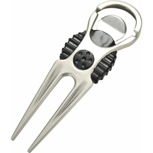 HOT!Golf Divot Tool with Golf Ball Tool Marker Pitch Groove Cleaner Golf Pitchfork Putting Green Fork Golf Accessories