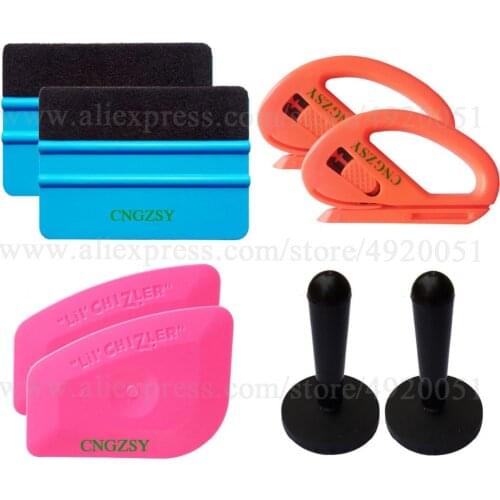 Stickers Installation Tools Pink Squeegee Magnet Holder Vinyl Cutter Knife Razor Scraper Car Decals Film Wrap Accessories K48