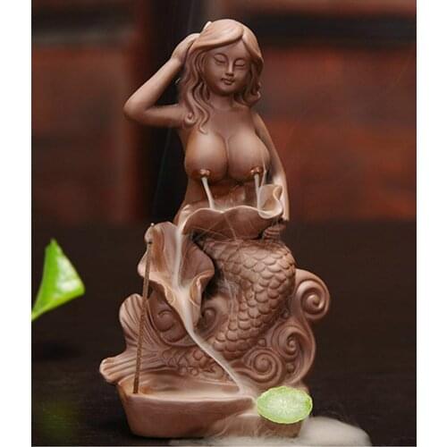 Ceramic Lushan Waterfall Backflow incense burner clay incense burner home decor
