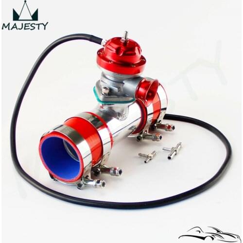 RED 30PSI TS BOV turbo +2" 50*150mm Flange Pipe + 2 * RED silicone hoses+ 4*clamps