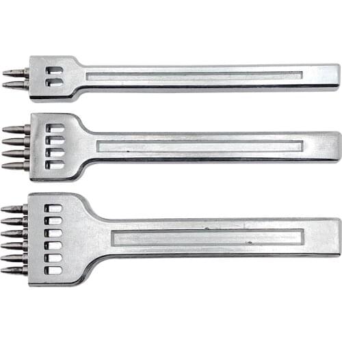 JUSTINLAU DIY Leather Tool 4Mm Set Row Punch Belt Punch Round Punch Diamond Hand Punch Leather Stitching Punching Tools