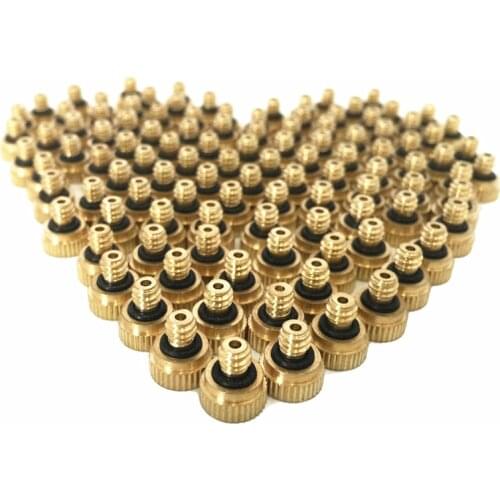 50PCS Misting Nozzle 0.1-0.8mm Orifice Water Mister Parts Patio Fogging System Outdoor Cooling