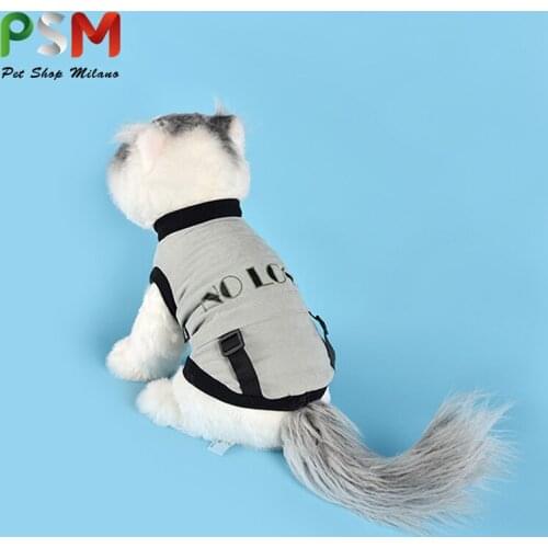 2020 Dog and Cat Clothes Autumn and Winter Clothes Padded Strap Vest Buckskin Dog Costumes for Small Dogs Pet Clothes