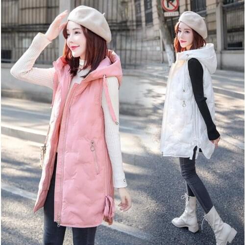 Autumn Winter Vest Women Solid Color Sleeveless Cotton Parkas WomenS Fashion Casual Female Warm Vest Jacket Waistcoat K1495
