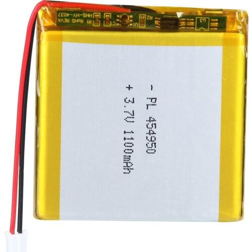 Mejuew 3.7V 1100mAh 454950 Rechargeable Lipo Battery with JST Connector