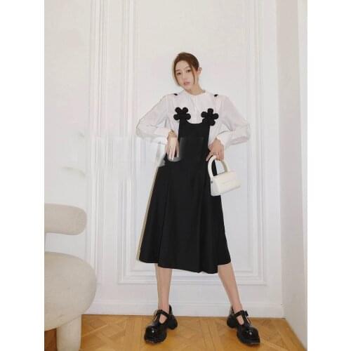 High 2021SS Summer Quality Women Flower Strapless Casual Sleeveless Dress 2 Color For Ladies Ddxgz2 7.16