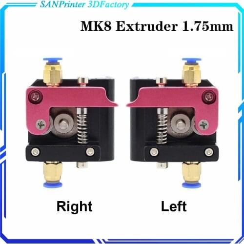 3D Printer MK8 Left/Right hand All-Metal Bowden Remote Extruder Feeder 1.75mm Fliament Kit,with NEMA 17 L Bracket Mount