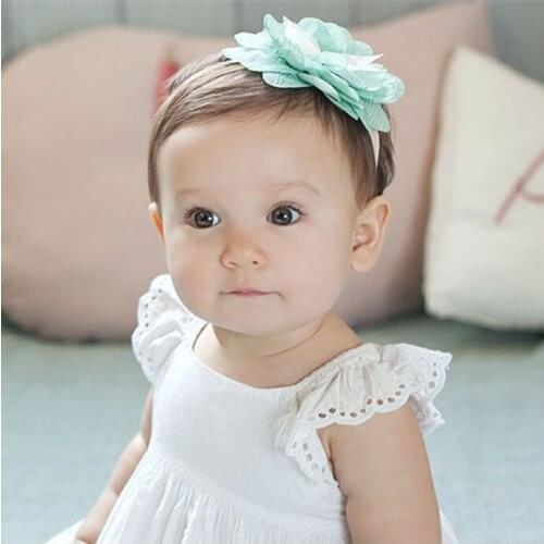 Infant Flower hair Headwear baby girl clothes accessories headband band Floral newborn Elastic headwrap hairband Toddlers Gift