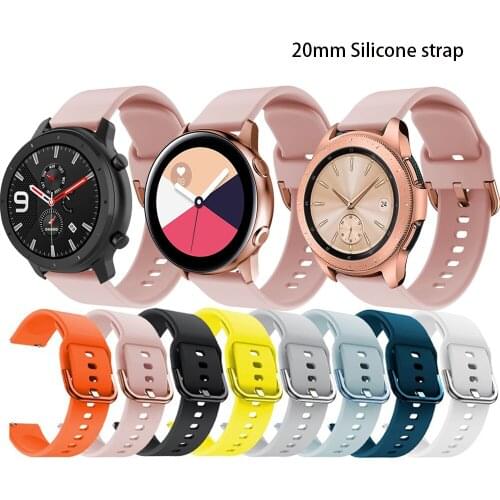 Silicone Wrist Band for Huami Amazfit GTS GTR 42mm Bracelet 20mm Strap for Huami Amazfit Bip BIT Youth Wearable Watch Band