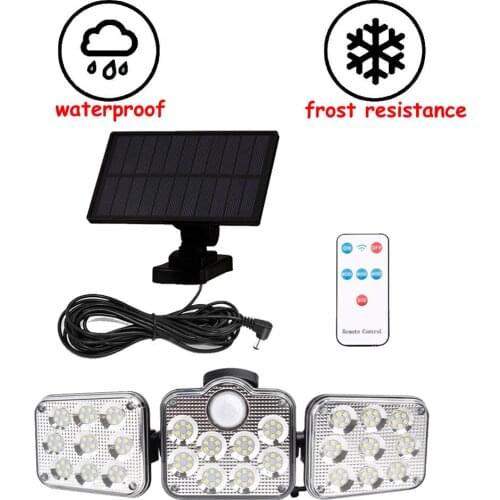138 led seperable remote Solar Light Outdoor Solar Lamps Waterproof sunlight Garden Decoration Spotlights motion sensor cable