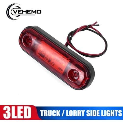 Vehemo 2020 Warning Light Truck Pickup Car 3LED Red Waterproof Lamp Camper Trailer Marker Light
