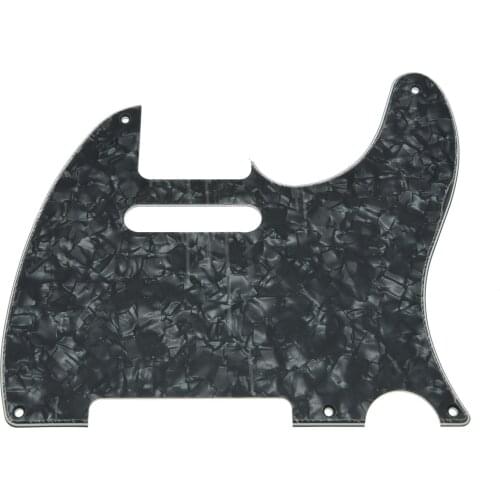 Vintage 5 Hole TL Style Guitar Pickguard Black Pearl Fits TL 3 Ply