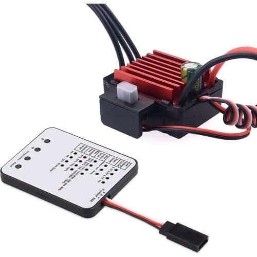 Surpass Hobby KK Waterproof 35A Brushless ESC 2-3S Electric Speed Controller with LED Programing Card for RC 1/16 1/14 RC Car
