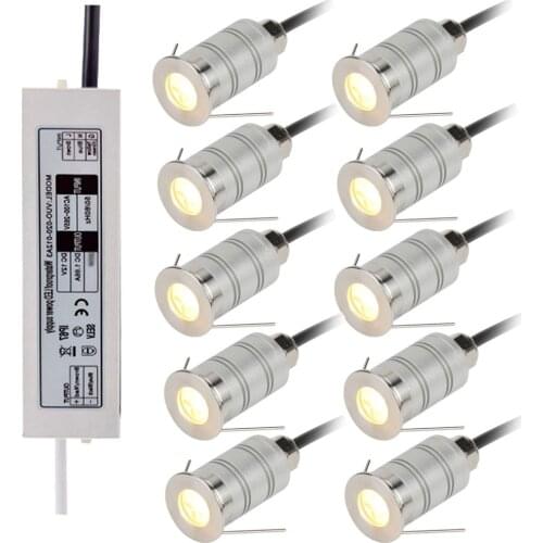 IP67 Waterproof LED Underground Light 1W Outdoor Ground Garden Path Floor Buried Yard Spot Inground Light 15 Degree with Driver