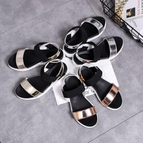 BomKinta 2019 New Summer Women Sandals Open Toe Platform Sandals Women Ankle Wrap Lady Bohemia Gladiator Shoes Woman Zapatillas