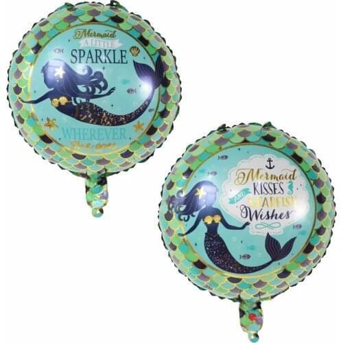 10pcs New Mermaid Foil Balloons hawaii Sea Shells Birthday Party Baby Shower Decor girl kid toys Summer Beach Marine animals