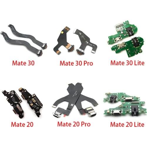10Pcs/Lot, USB Charger Charging Dock Port Connector Flex Cable For Huawei Mate S 7 8 9 10 20 Pro 30 Lite 20X Replacement Parts