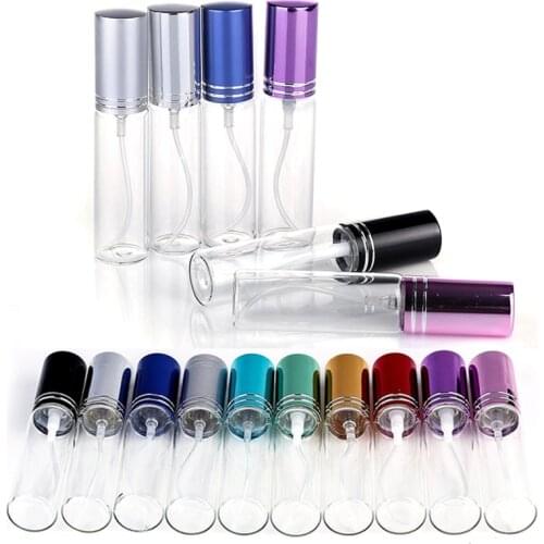 5/10ml 10Pcs Empty Perfume Spray Bottle Refillable Bottle Portable Perfume Atomizer Mini Glass Empty Perfume Cosmetic Containers