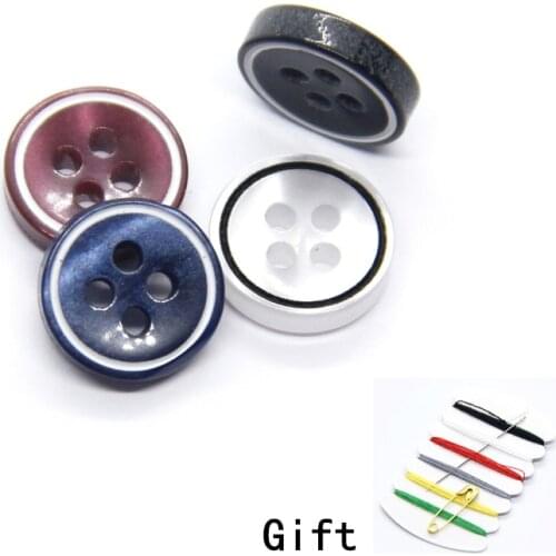 9/10/11mm Flat Color Shirt Decorative Buttons For Clothing Cuff Women Kids Quality Handmade Sewing DIY Accessories Wholesale