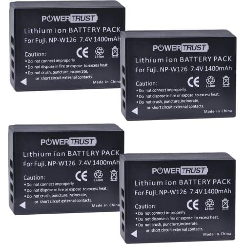 4x 1400mAh NP-W126 NP W126 Camera Battery For Fuji X100F XT20 XPro1 Pro2 XE1 XE2 XA1 XA2 XT2 XT10 XM1 XM2 XT1 HS33 30 35 50