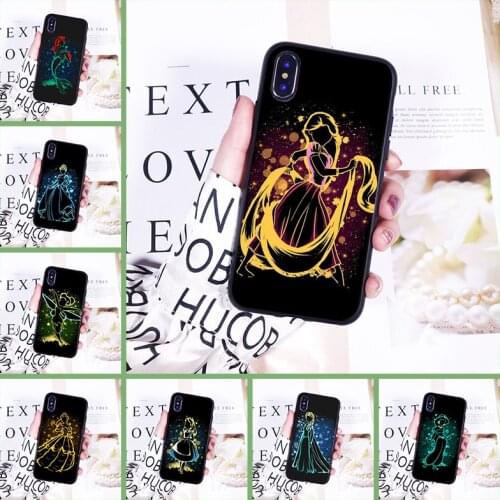 Phone Case For iPhone 6 S 6S 7 8 X XR XS Max Cartoon Princess Anime Pretty soft Silicone Back Cover For iPhone 8 7 6S 6 S Plus