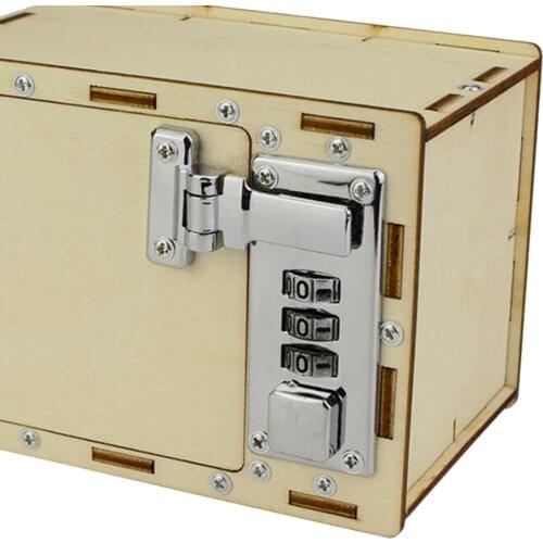 Montessori Creative Technology Wooden Gizmo DIY Mechanical Lock Box Toy Learning