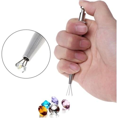 Jewelry Holder Bead Gem Pick Up Tool Diamonds Gemstones Grabbing Catcher Grabber Tweezers Earring Rings Making Tools J78F